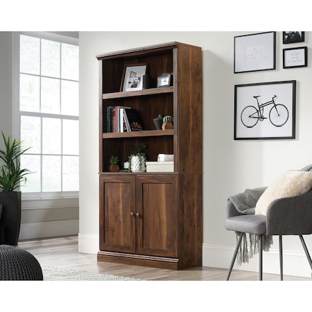 Sauder 5 Shelf Bookcase W/doors Gw , Three adjustable shelves for flexible storage options 426419